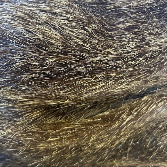 Vintage Russian Fur Hat Mink Fox Brown Beige Fleece Lined Warm Winter Ukrainian - Picture 7 of 12